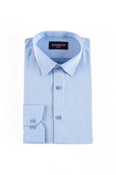 M Blue Dots Dress Shirt